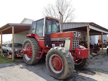 1979 International Harvester 1586 MFWD - came with front wheel drive and was bought out of Illinois by a friend of mine and it pulls a three row chopper these days and some tillage work.  Is getting a new clutch installed