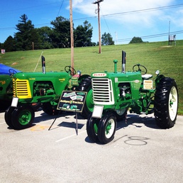 1957 And 1958 Oliver Super 88D And 880 - Another great year taking a 1st at the 2014  Grainger County Tomato Festival! 1957 Oliver  Super 88 diesel with factory 3pt and roto meter  and dual oil filters and rare heater on the block  fully documented at HPOCA and we also have the  bill of sale and owners manual for the tractor also  can't forget my dad's 1958 Oliver 880 gas with  factory 3pt