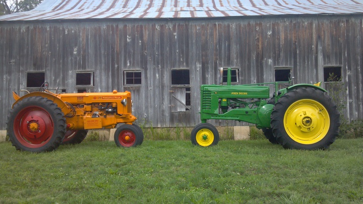 1950 Za And 1949 John Deere A - The ZA we finally found last fall (after years of  searching), my great grandpa bought it new. The  JD model A I found sitting on a acreage in non  running condition about 5 years ago.