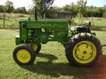 40S John Deere - This tractor belong to my Uncle for many years and it has sit out for the past 3 or 4 years. We just got finish restoring it.