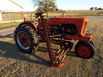 1942 Allis-Chalmers WC - Has an A-C belly mounted sickle mower.