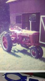 1954 Farmall Super H - Pic shot off of a polaroid I took when I first got this tractor likely around 2000