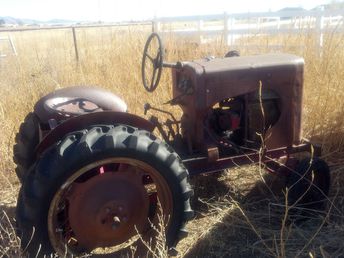 1948-49 Gibson Super D2 - This pretty little tractor was stored  for years, but had been put out to  pasture and needs some TLC.  But I don't  have the time or  to restore it.