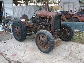 1930 Ford Model Aa Stake Truck Doodlebug - I just got this from an old time farmer gentleman! He had it running 12 to 15 years ago he claimed. We added new old tires on the front and are looking for a smaller set of dual rear wheels for the back.