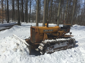 1959 John Deere 440IC - Just playing in the snow cleaning the tracks.