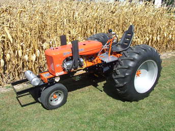 1947 WC Allis Chalmers - This a  1947 WC with a Chevy small  block. I built this tractor like they  where in the early 70's Pull one time to  make it legit.