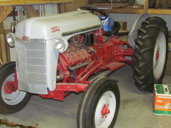 49 8 N - Tractor has Awsomhenry v8 conversion  and grille from a 70s mercedes