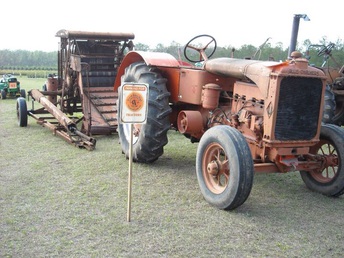 1929 Allis Chalmers U With Roto Baler  - It is funny when we take the Roto Baler to shows A lot of people ask if it's  a peanut picker .
