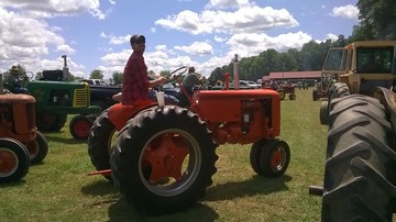 1946 Case VAC - My brother on his 1946 Case VAC waiting for the tractor parade to start.