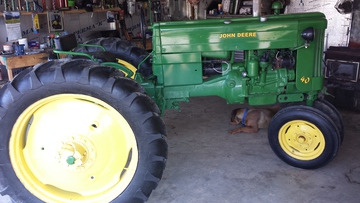 1953 John Deere 40 - Restored 10 years ago. I was raised on this  very tractor.