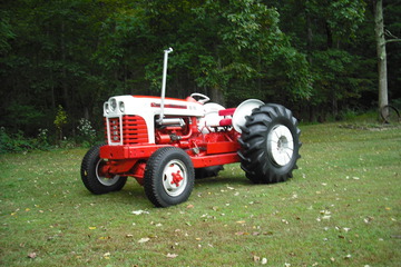1959 Ford 1871 Industrial 4X4 - This tractor has cable steering, and factory foot throttle, three point hitch, and four wheel drive. I spent two years in the process to restore it.  This  tractor was at the Penns Cave fall show.