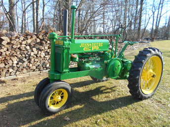 1935 John Deere A Open Fanshaft - Early 1935 John Deere A with open fanshaft. My Dad and I just finished completely restoring this tractor.