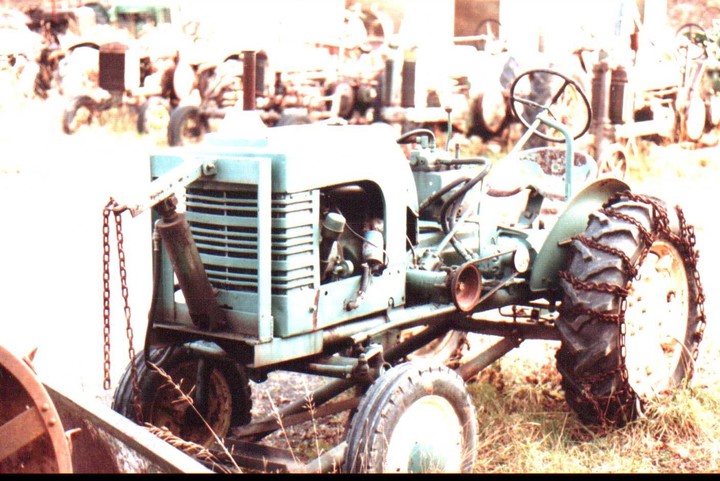 JD LA W/Snowplow - Picture taken in early 1980s from local JD  collection in Sidney NY.