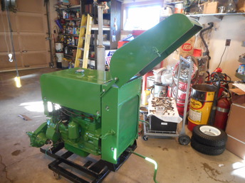 John Deere HA92G  - took 3 months to rebuild and totally restore this  vintage 1960 power plant. Obsolete and very rare. HA  is for harvester, 92 cubic engine and G is for gas.  This is  a four cylinder engine. John Deere has no  information , records or parts of anykind. Built in  1959 and 1960 but got too many complaints of excess  fuel consumption. John Deere scrapped the whole  engine an refused to sell any.