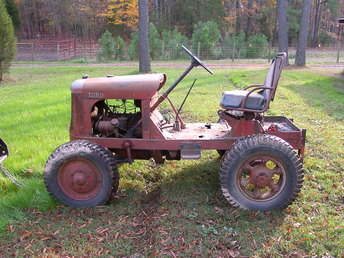 1947 Toro Series 2, Bullet Tractor, Model C - Toro is in good  shape,needs tlc,restoring