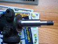 Oliver Spindle Repair - The spindle broke of clean at the inner bearing, my SIL faced it at the break, bored a hole into the face, and machined a stub on a new existing spindle to fit the bored hole. The stub was then Loctited into place. Great job.