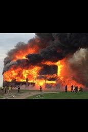 Na - Fire dept practiced on it. Lite fires all around it and inside. The barn burnt in 30 minutes.