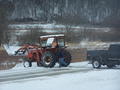 1972 Allis Chalmers 185 # 2 - Getting her out. Glad no cars were coming;)