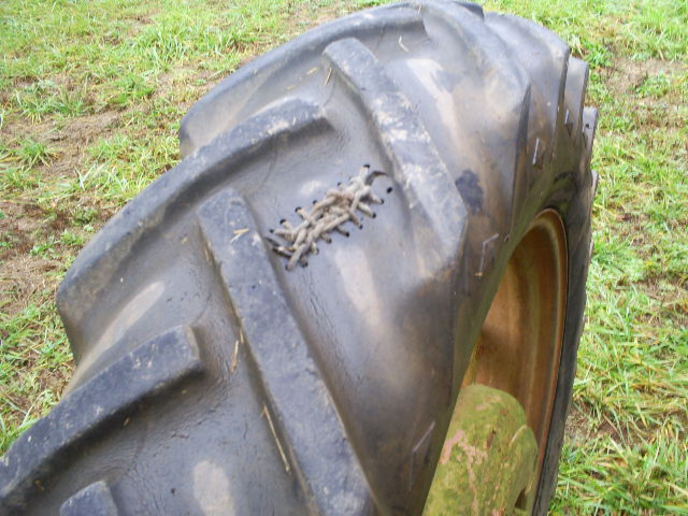 Tractor tire clearance repair