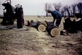 1951 Oliver 77 Row Crop W/ Pto Saw Blade - Grandpa Nels operating the old 77 with a  home made pto/pitman saw attachment.   Cutting up cottonwoods to heat the  farmhouse down in Iowa.  I