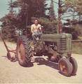 JD B - On the way back from cutting hay. 1969