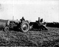 Oliver Tractor And Combine - Combining soy beans sometime in the early  1950