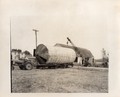Moving A Silo #2 - These are 6 pictures from 1962 when my Uncle Jerry Orbaker had a wooden stave silo moved from his farm across the road to my Grandpa