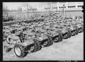 Allis Chalmers Factory (Photo 1) - Brand new Allis Chalmers Model B tractors right off the assembly line. <P> Library of Congress, Prints & Photographs Division, FSA-OWI Collection