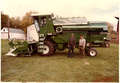 1973 Oliver 7600 Combine - Oliver 7600 combine new in the fall of 1973. Grampa at the left and the salesman on the right.