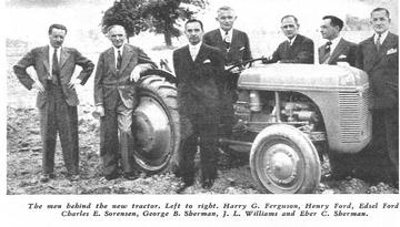 1939 Ford N - This pix was part of an ad, 'Henry Ford and Harry Ferguson Revolutionize Farming' which was reprinted in the Nov/Dec 'The Ignitor.'  This mag is a publication of 'Antique Gas