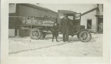 1923 Ford TT Fuel Truck - Found in box of old pictures. Gasolene truck in winter.