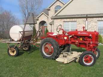 Super A With Mower And Plow