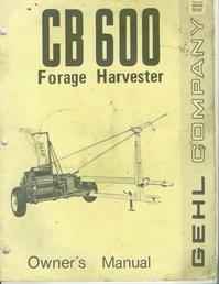 Gehl CB600 Manual