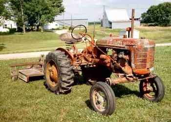 Farmall A With Brush Hog