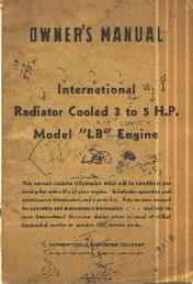 Ih LB Gasoline Engine Manual