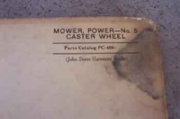 John Deere No.5 Mower Parts Catalog
