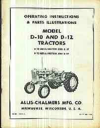 Allis D10 & D12 Tractor Manual