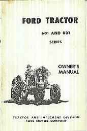 Ford 601, 801 Tractor Manual 