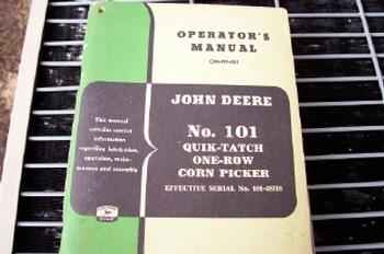 John Deere No.101 Corn Picker Manual