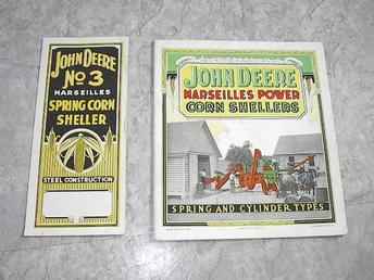 Old John Deere Corn Sheller Brochures