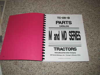Farmall M Or MD Parts Manual