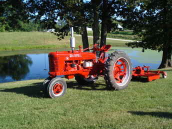 Farmall H With Bush Hog