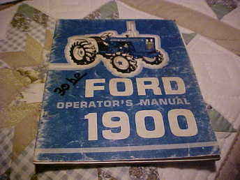 Operator'S Manual Ford 1900 TR