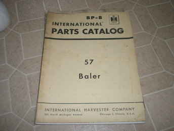 Ih 57 Baler Parts Catalog