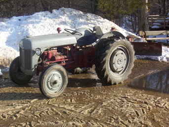 Ford 9N With Sraper Blade