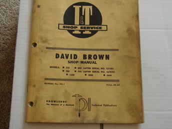 David Brown Shop Manual
