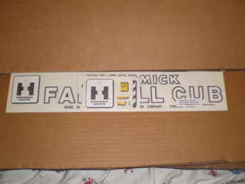 Farmall Cub Decals