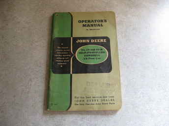 . Orig. John Deere 55 SP Combine Man.