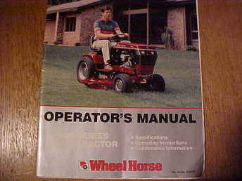 Wheel Horse Oper Manual