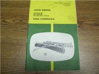 John Deere Bwa Disk Op. Manual